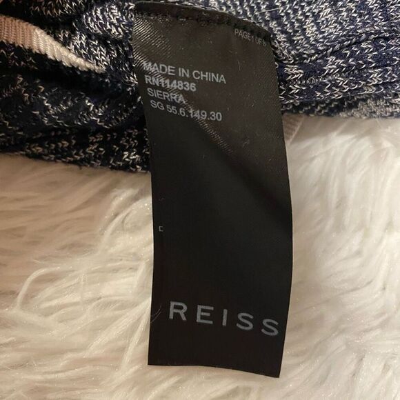 Reiss Sierra Crew Neck Sweater in Navy Blue Melange Small - Picture 7 of 8